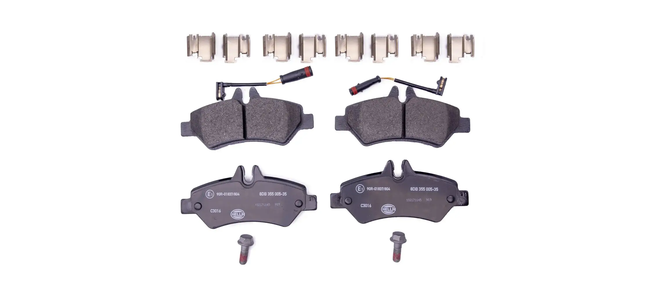 Bremsbelagsatz, Scheibenbremse HELLA 8DB 355 005-351