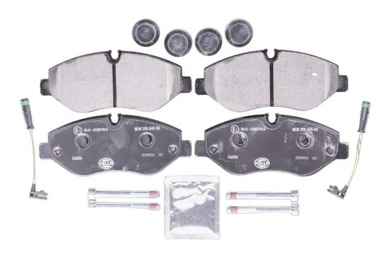 Bremsbelagsatz, Scheibenbremse Vorderachse HELLA 8DB 355 005-521 Bild Bremsbelagsatz, Scheibenbremse Vorderachse HELLA 8DB 355 005-521