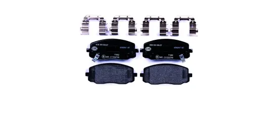 Bremsbelagsatz, Scheibenbremse Vorderachse HELLA 8DB 355 006-571 Bild Bremsbelagsatz, Scheibenbremse Vorderachse HELLA 8DB 355 006-571