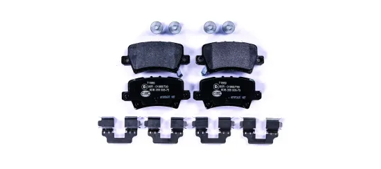 Bremsbelagsatz, Scheibenbremse Hinterachse HELLA 8DB 355 006-751 Bild Bremsbelagsatz, Scheibenbremse Hinterachse HELLA 8DB 355 006-751