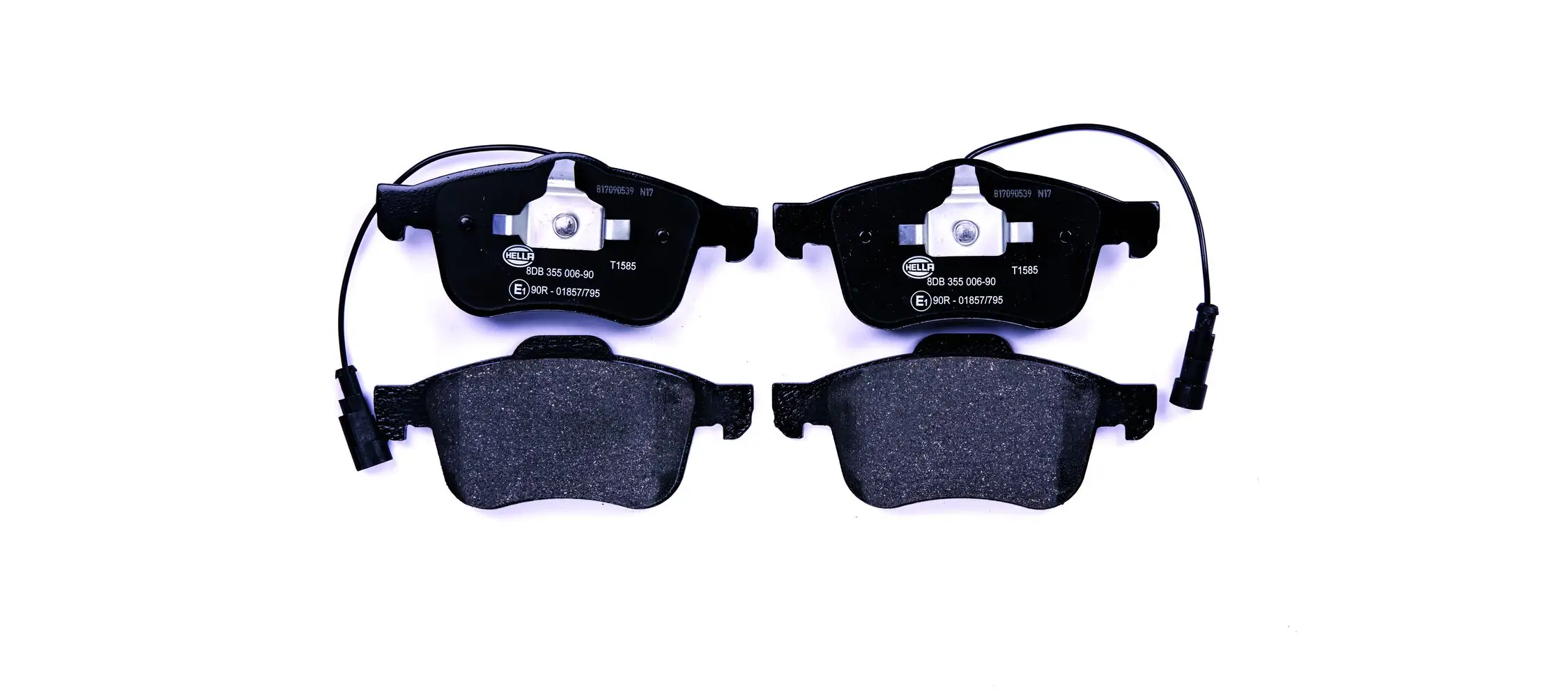 Bremsbelagsatz, Scheibenbremse Vorderachse HELLA 8DB 355 006-901