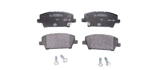 Bremsbelagsatz, Scheibenbremse Vorderachse HELLA 8DB 355 006-911 Bild Bremsbelagsatz, Scheibenbremse Vorderachse HELLA 8DB 355 006-911