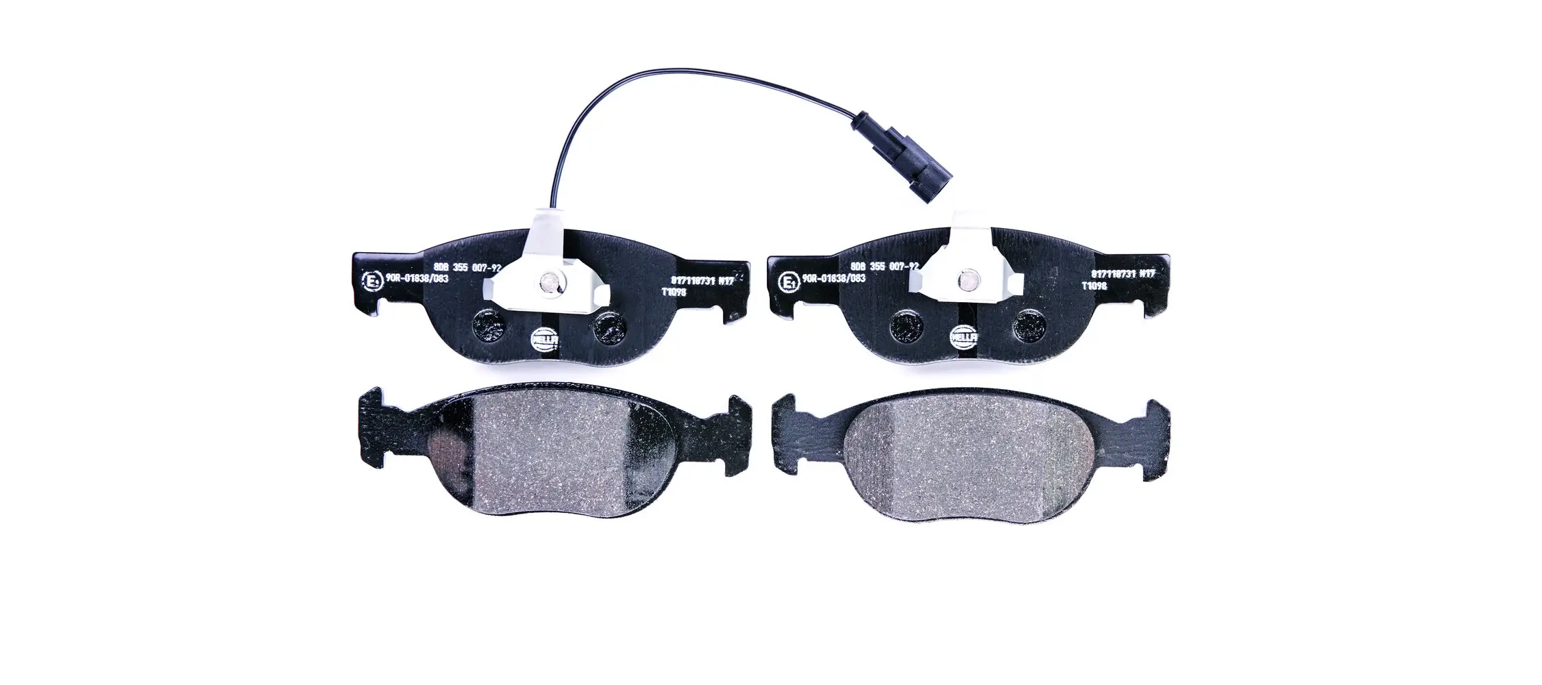 Bremsbelagsatz, Scheibenbremse Vorderachse HELLA 8DB 355 007-921