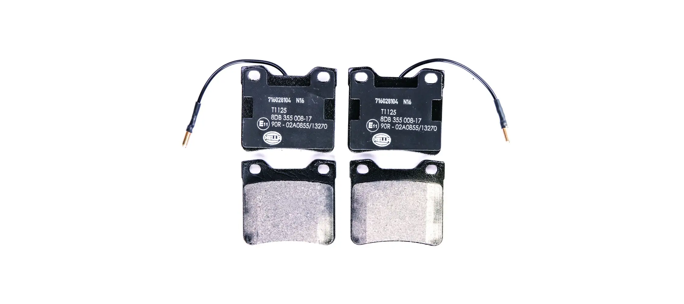 Bremsbelagsatz, Scheibenbremse Hinterachse HELLA 8DB 355 008-171