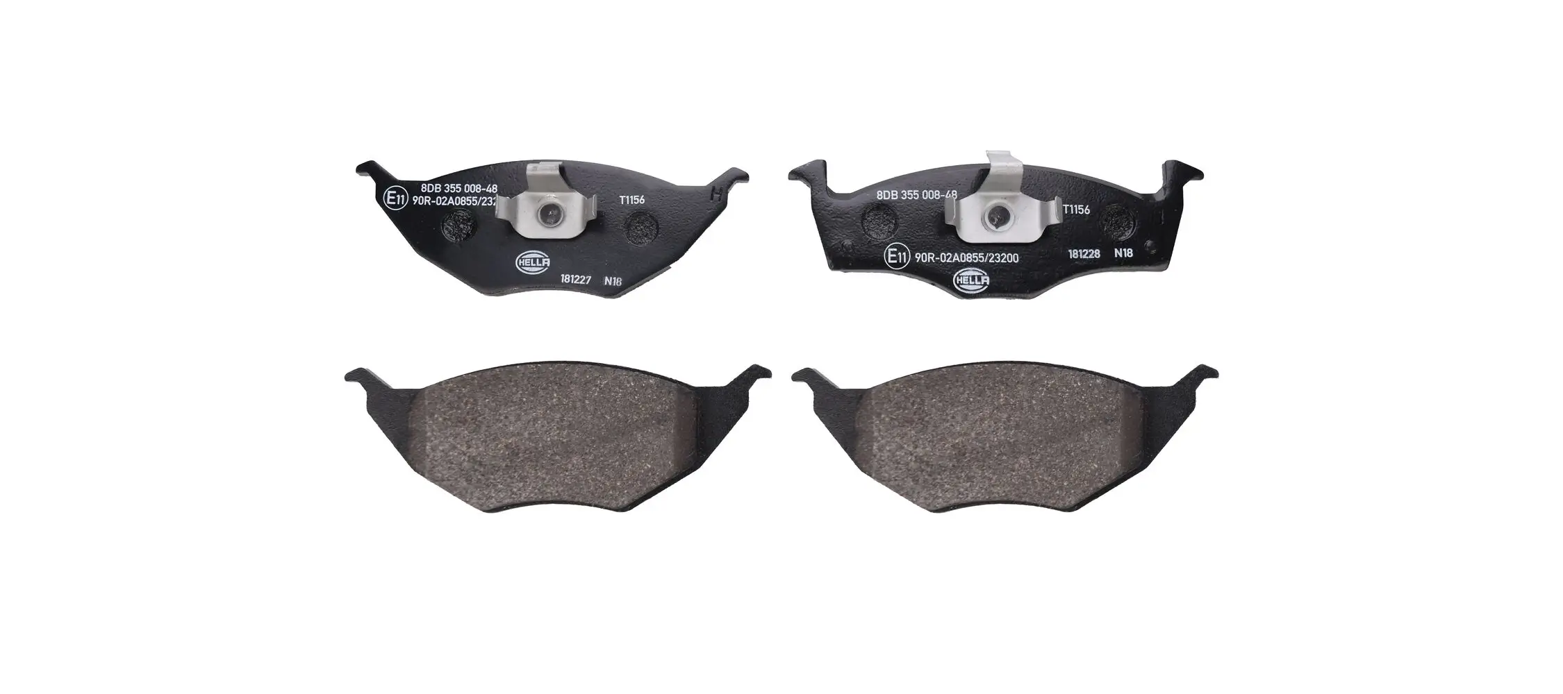 Bremsbelagsatz, Scheibenbremse HELLA 8DB 355 008-481
