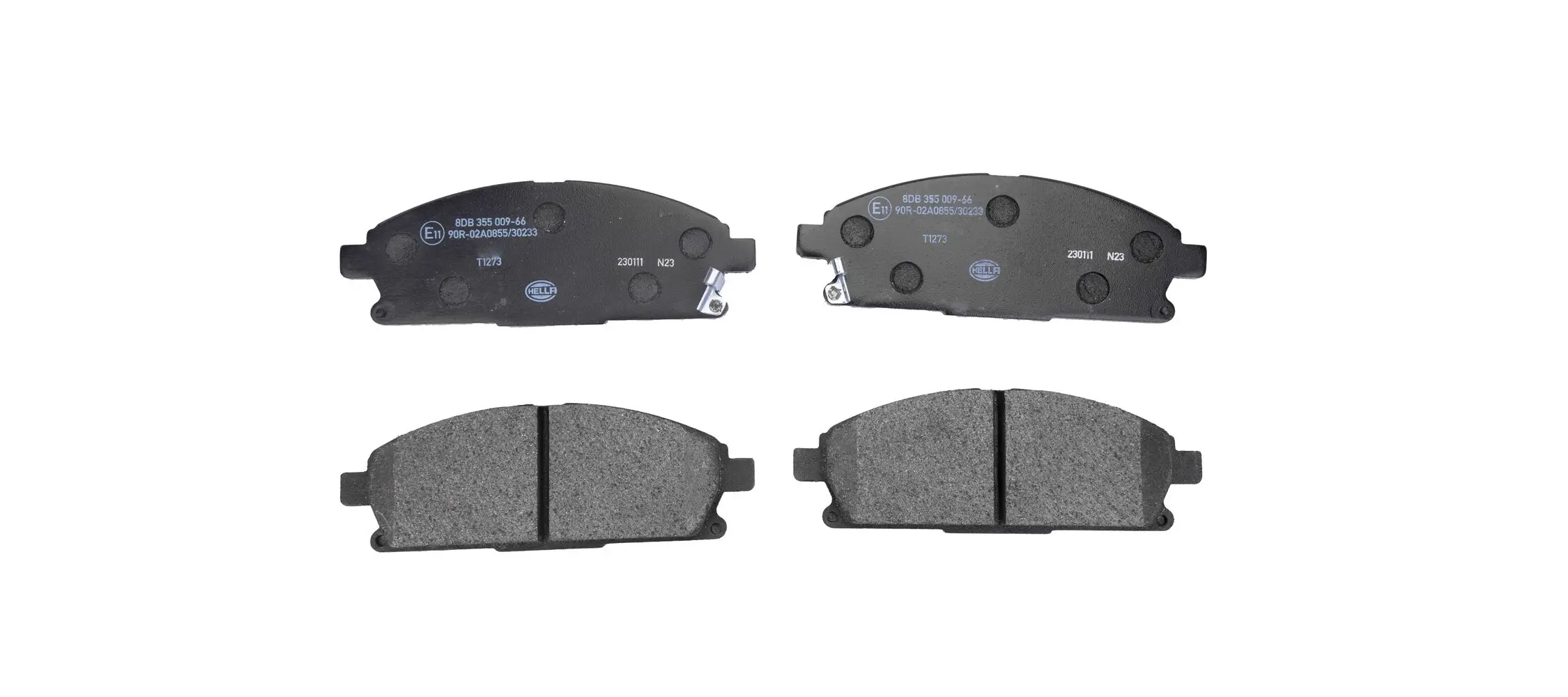 Bremsbelagsatz, Scheibenbremse HELLA 8DB 355 009-661