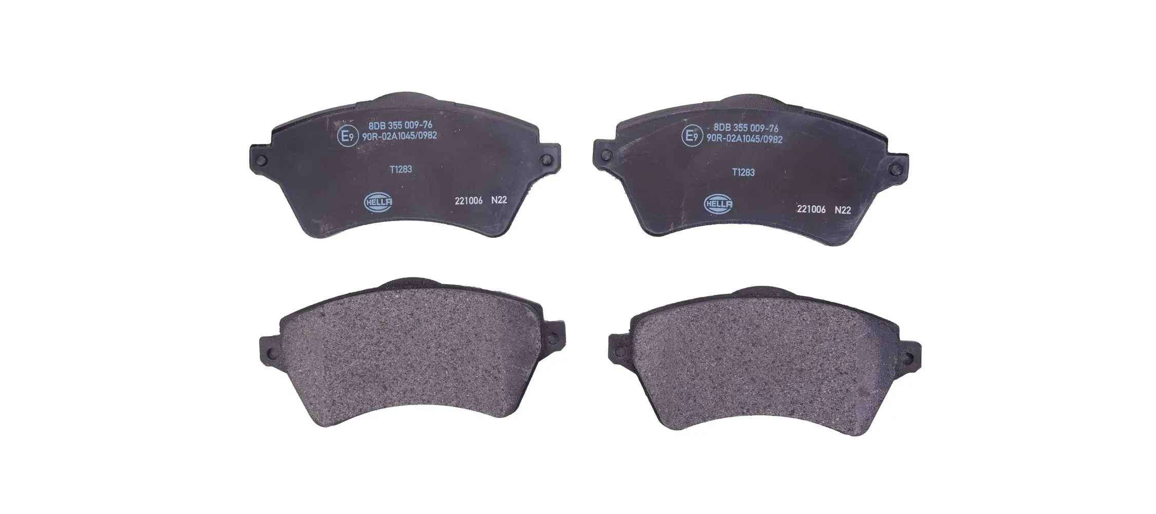 Bremsbelagsatz, Scheibenbremse HELLA 8DB 355 009-761