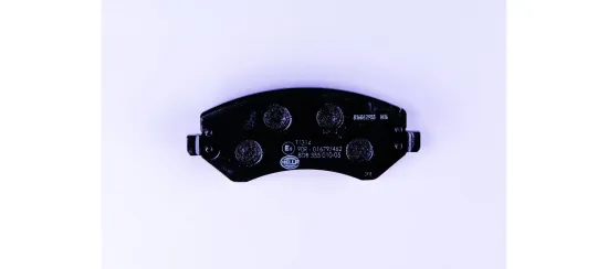 Bremsbelagsatz, Scheibenbremse Vorderachse HELLA 8DB 355 010-051 Bild Bremsbelagsatz, Scheibenbremse Vorderachse HELLA 8DB 355 010-051