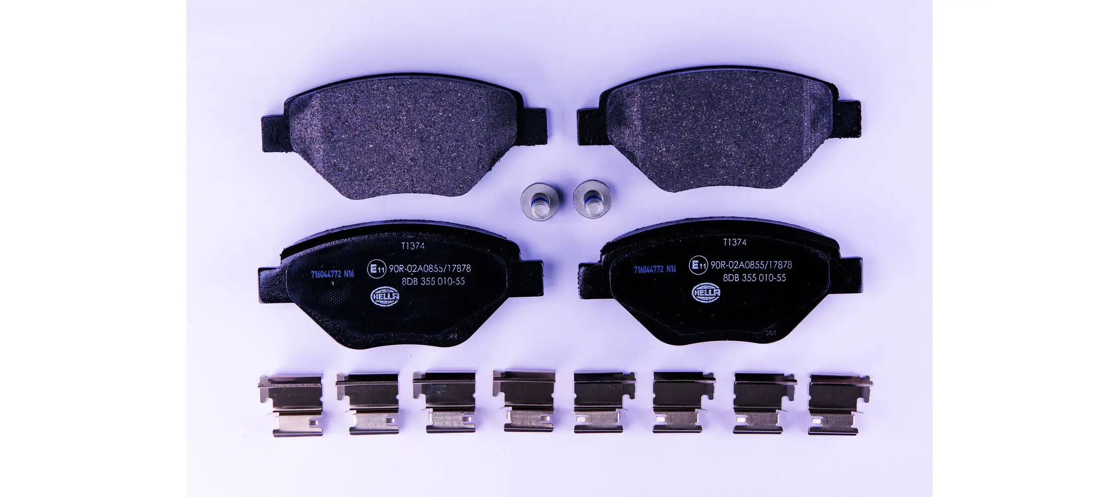 Bremsbelagsatz, Scheibenbremse Vorderachse HELLA 8DB 355 010-551