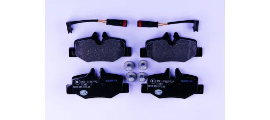 Bremsbelagsatz, Scheibenbremse Hinterachse HELLA 8DB 355 010-661 Bild Bremsbelagsatz, Scheibenbremse Hinterachse HELLA 8DB 355 010-661