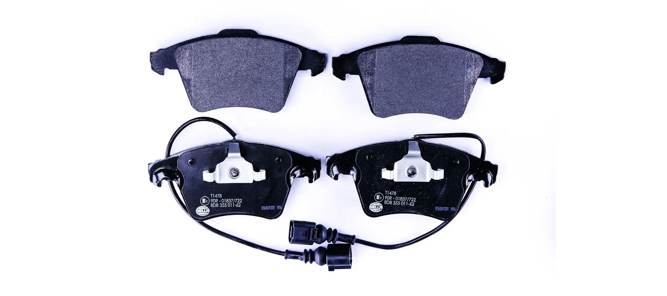 Bremsbelagsatz, Scheibenbremse Vorderachse HELLA 8DB 355 011-621