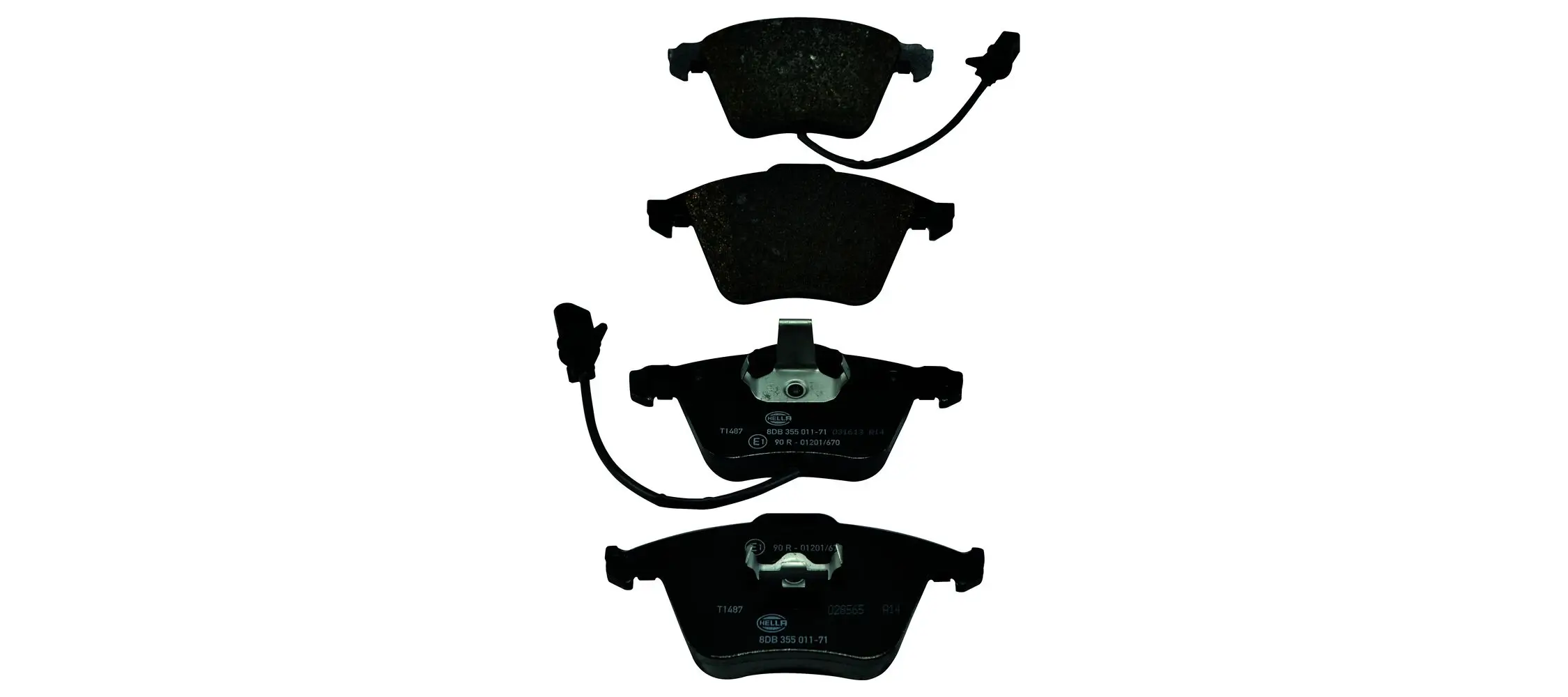 Bremsbelagsatz, Scheibenbremse HELLA 8DB 355 011-711