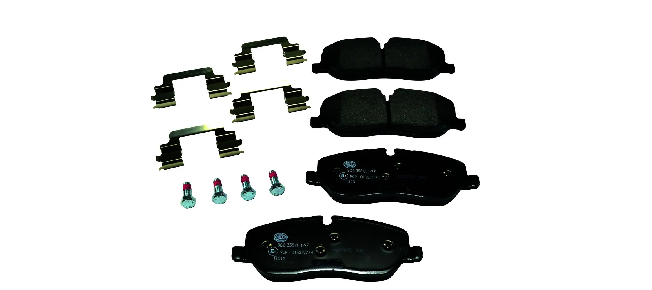 Bremsbelagsatz, Scheibenbremse Vorderachse HELLA 8DB 355 011-971