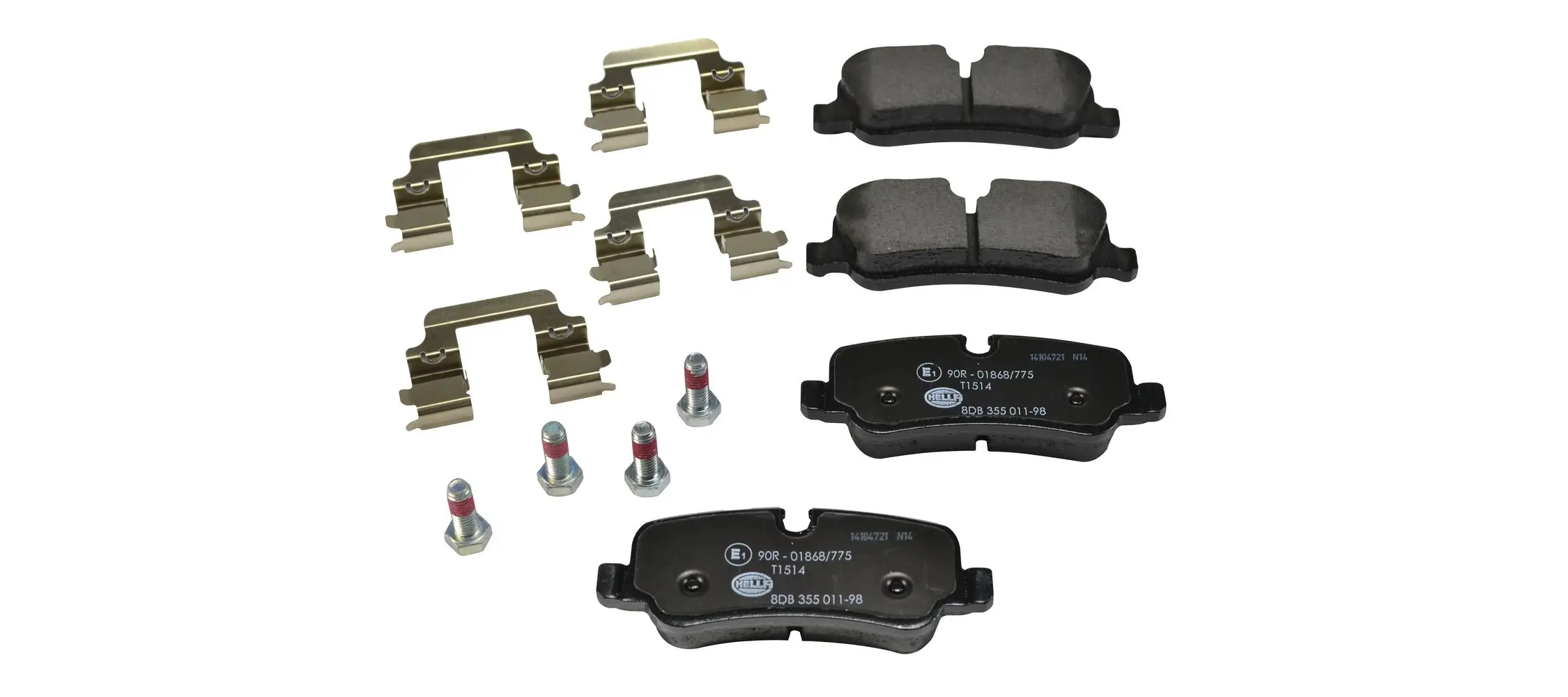 Bremsbelagsatz, Scheibenbremse Hinterachse HELLA 8DB 355 011-981