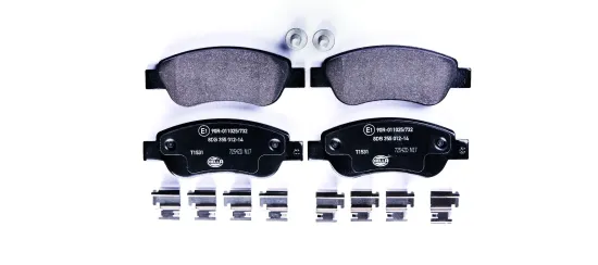 Bremsbelagsatz, Scheibenbremse HELLA 8DB 355 012-141 Bild Bremsbelagsatz, Scheibenbremse HELLA 8DB 355 012-141