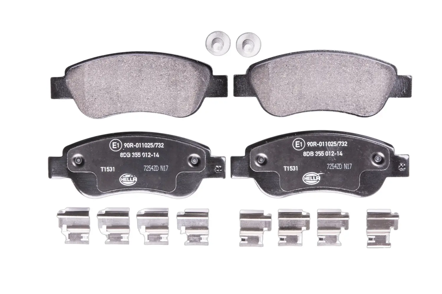Bremsbelagsatz, Scheibenbremse Vorderachse HELLA 8DB 355 012-141