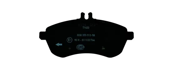 Bremsbelagsatz, Scheibenbremse Vorderachse HELLA 8DB 355 012-581 Bild Bremsbelagsatz, Scheibenbremse Vorderachse HELLA 8DB 355 012-581