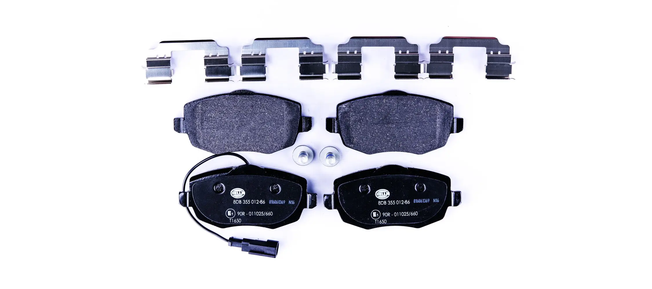 Bremsbelagsatz, Scheibenbremse Vorderachse HELLA 8DB 355 012-861
