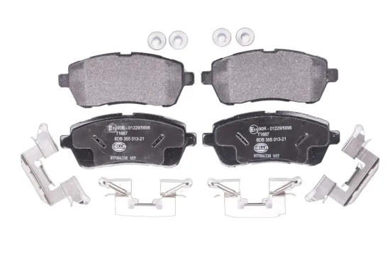 Bremsbelagsatz, Scheibenbremse Vorderachse HELLA 8DB 355 013-211 Bild Bremsbelagsatz, Scheibenbremse Vorderachse HELLA 8DB 355 013-211