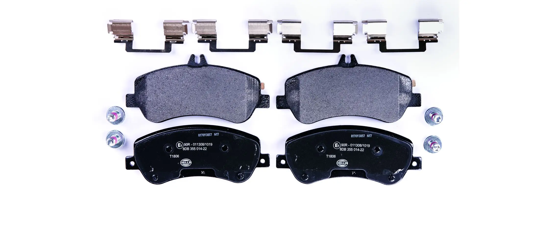 Bremsbelagsatz, Scheibenbremse Vorderachse HELLA 8DB 355 014-221