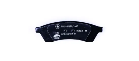 Bremsbelagsatz, Scheibenbremse Hinterachse HELLA 8DB 355 014-491 Bild Bremsbelagsatz, Scheibenbremse Hinterachse HELLA 8DB 355 014-491