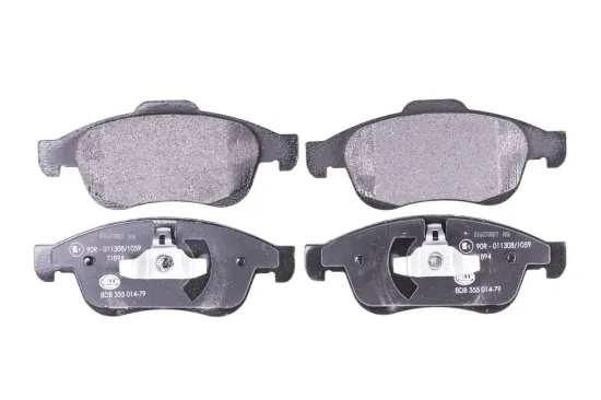 Bremsbelagsatz, Scheibenbremse Vorderachse HELLA 8DB 355 014-791 Bild Bremsbelagsatz, Scheibenbremse Vorderachse HELLA 8DB 355 014-791