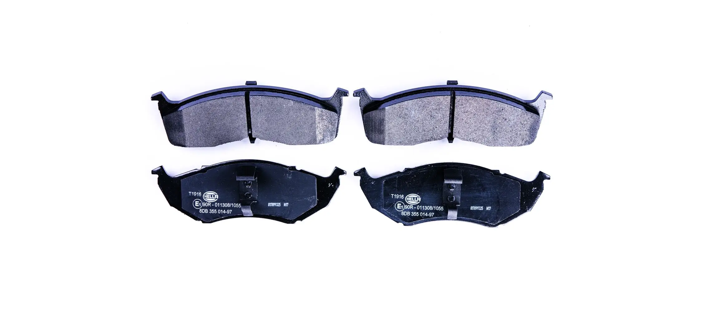Bremsbelagsatz, Scheibenbremse Vorderachse HELLA 8DB 355 014-971