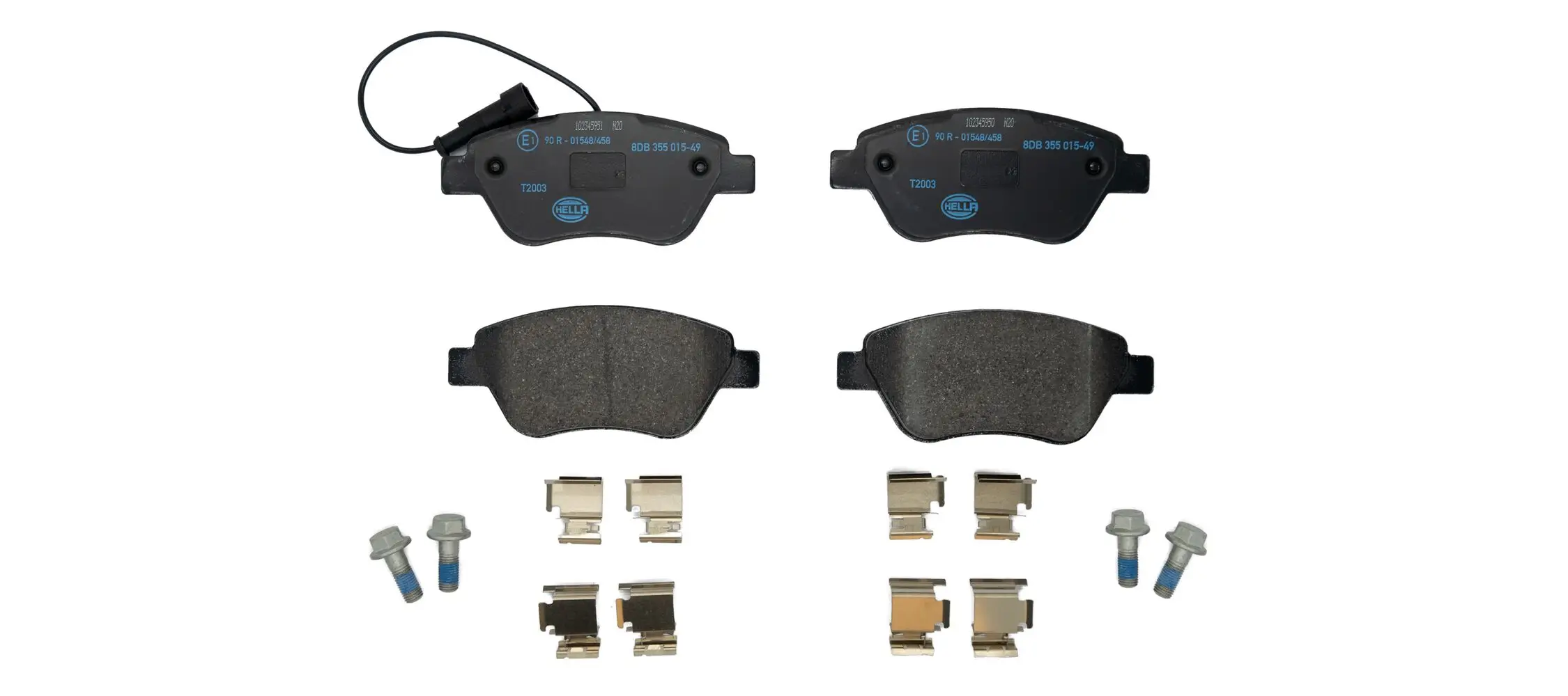 Bremsbelagsatz, Scheibenbremse HELLA 8DB 355 015-491