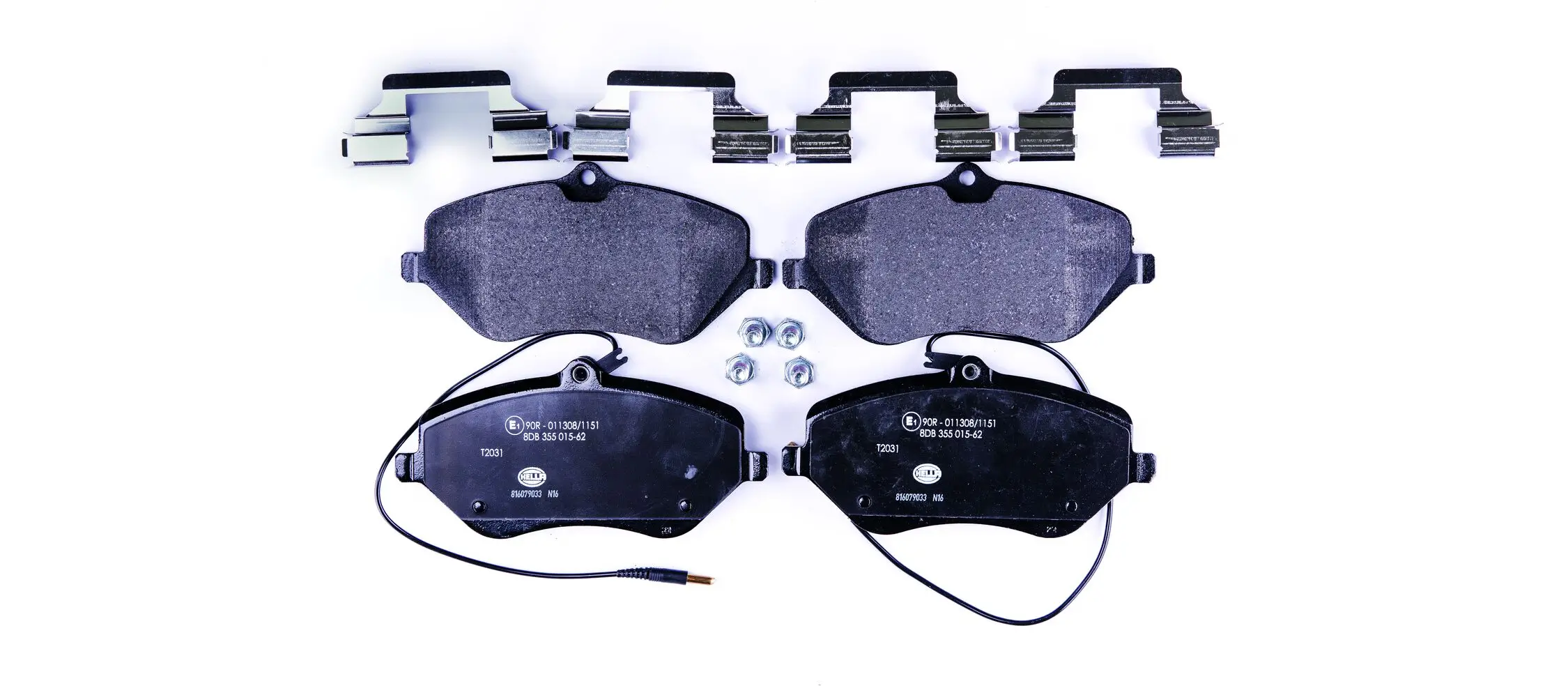 Bremsbelagsatz, Scheibenbremse HELLA 8DB 355 015-621