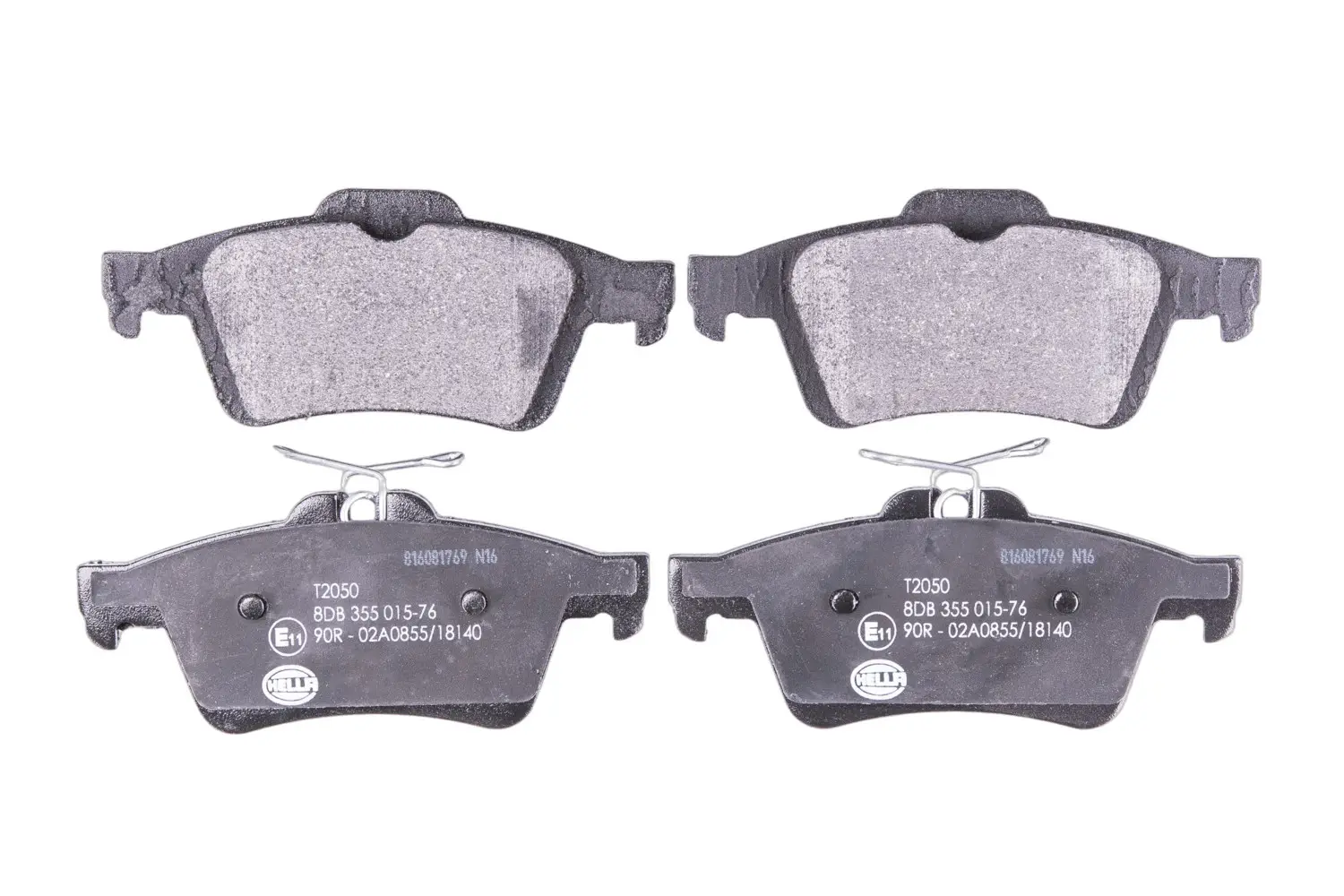 Bremsbelagsatz, Scheibenbremse Hinterachse HELLA 8DB 355 015-761