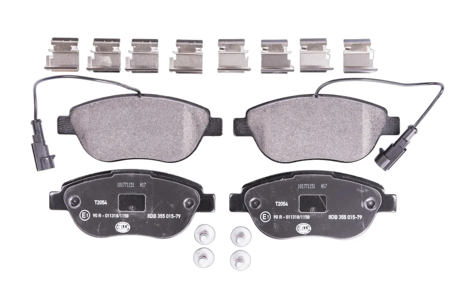 Bremsbelagsatz, Scheibenbremse Vorderachse HELLA 8DB 355 015-791