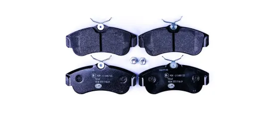 Bremsbelagsatz, Scheibenbremse Vorderachse HELLA 8DB 355 018-011 Bild Bremsbelagsatz, Scheibenbremse Vorderachse HELLA 8DB 355 018-011