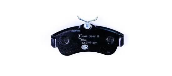 Bremsbelagsatz, Scheibenbremse Vorderachse HELLA 8DB 355 018-011 Bild Bremsbelagsatz, Scheibenbremse Vorderachse HELLA 8DB 355 018-011