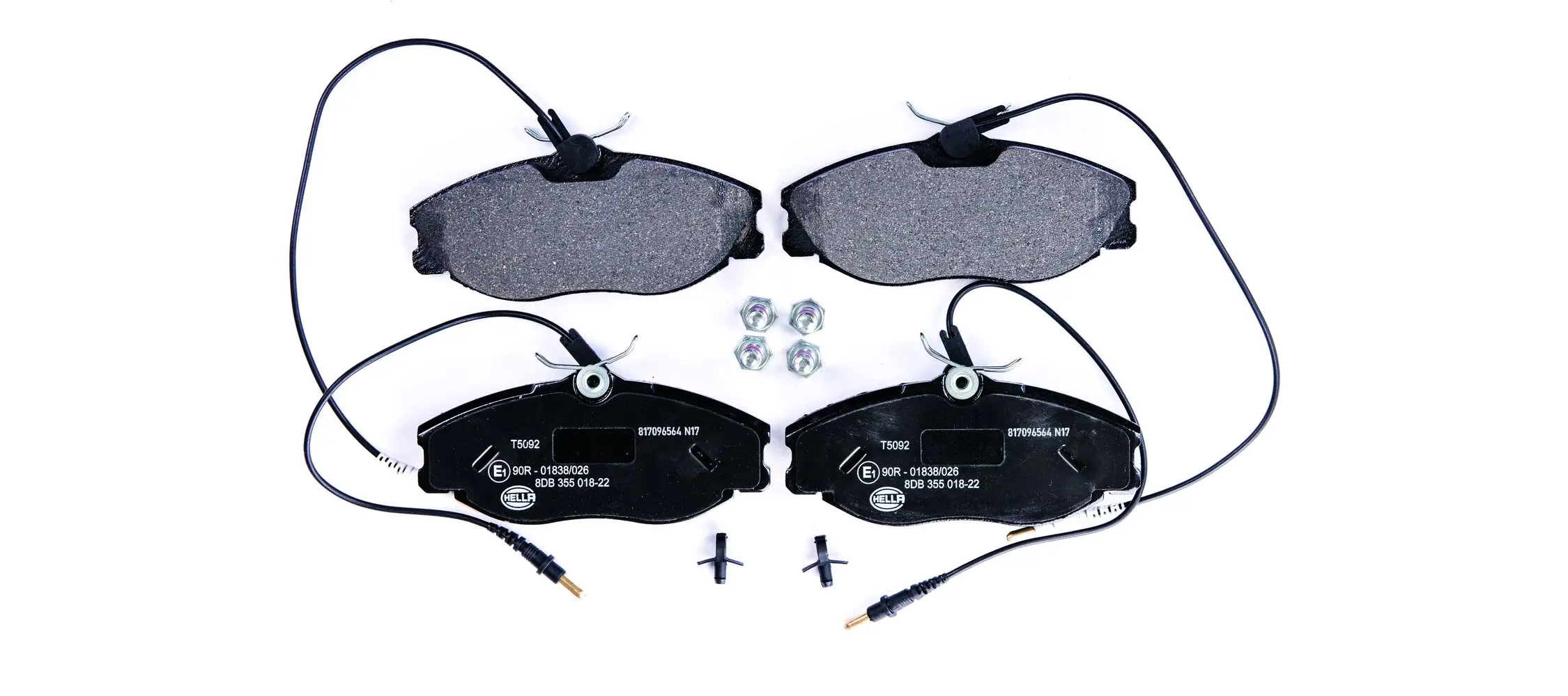 Bremsbelagsatz, Scheibenbremse Vorderachse HELLA 8DB 355 018-221