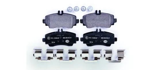 Bremsbelagsatz, Scheibenbremse Vorderachse HELLA 8DB 355 018-311 Bild Bremsbelagsatz, Scheibenbremse Vorderachse HELLA 8DB 355 018-311