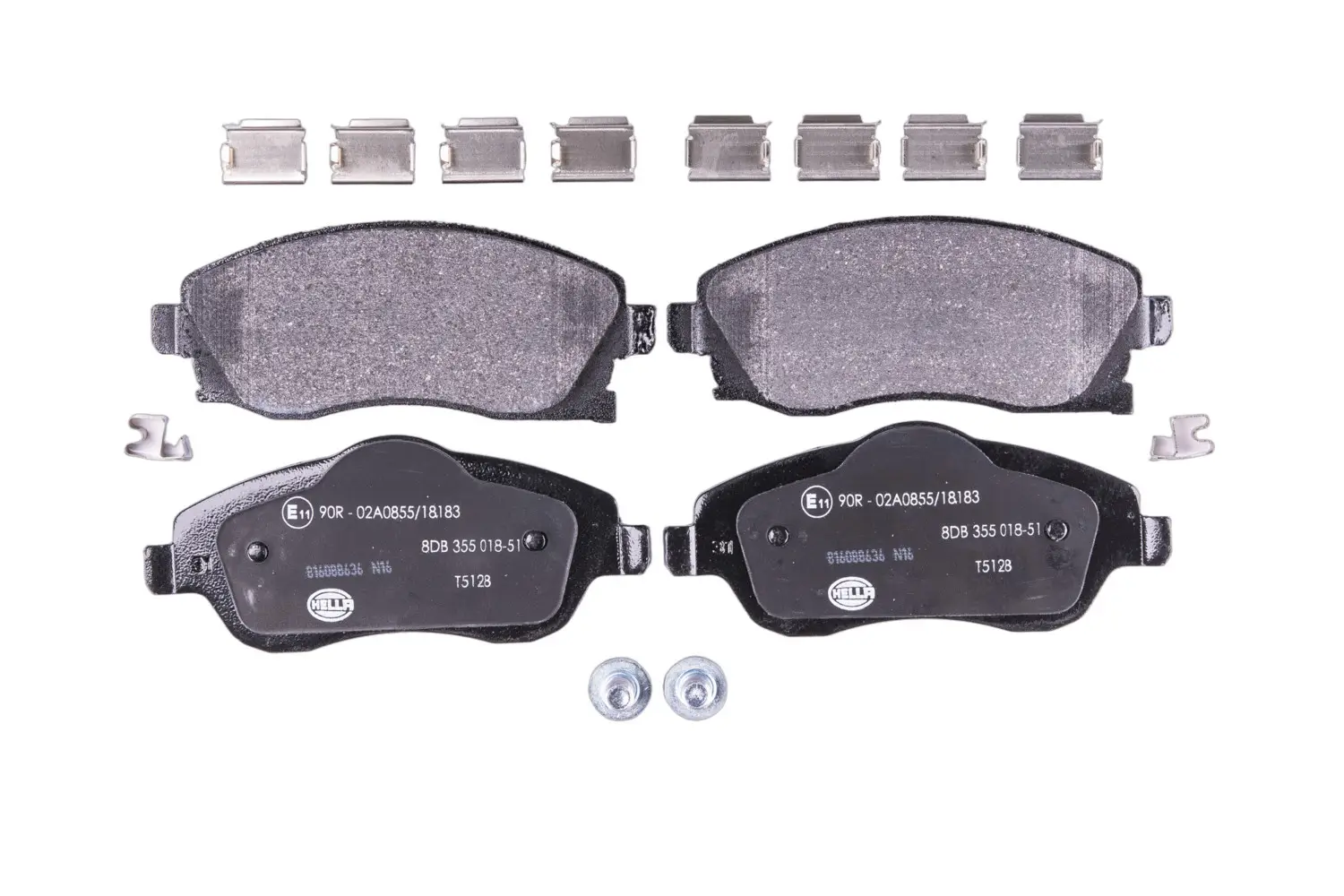 Bremsbelagsatz, Scheibenbremse Vorderachse HELLA 8DB 355 018-511