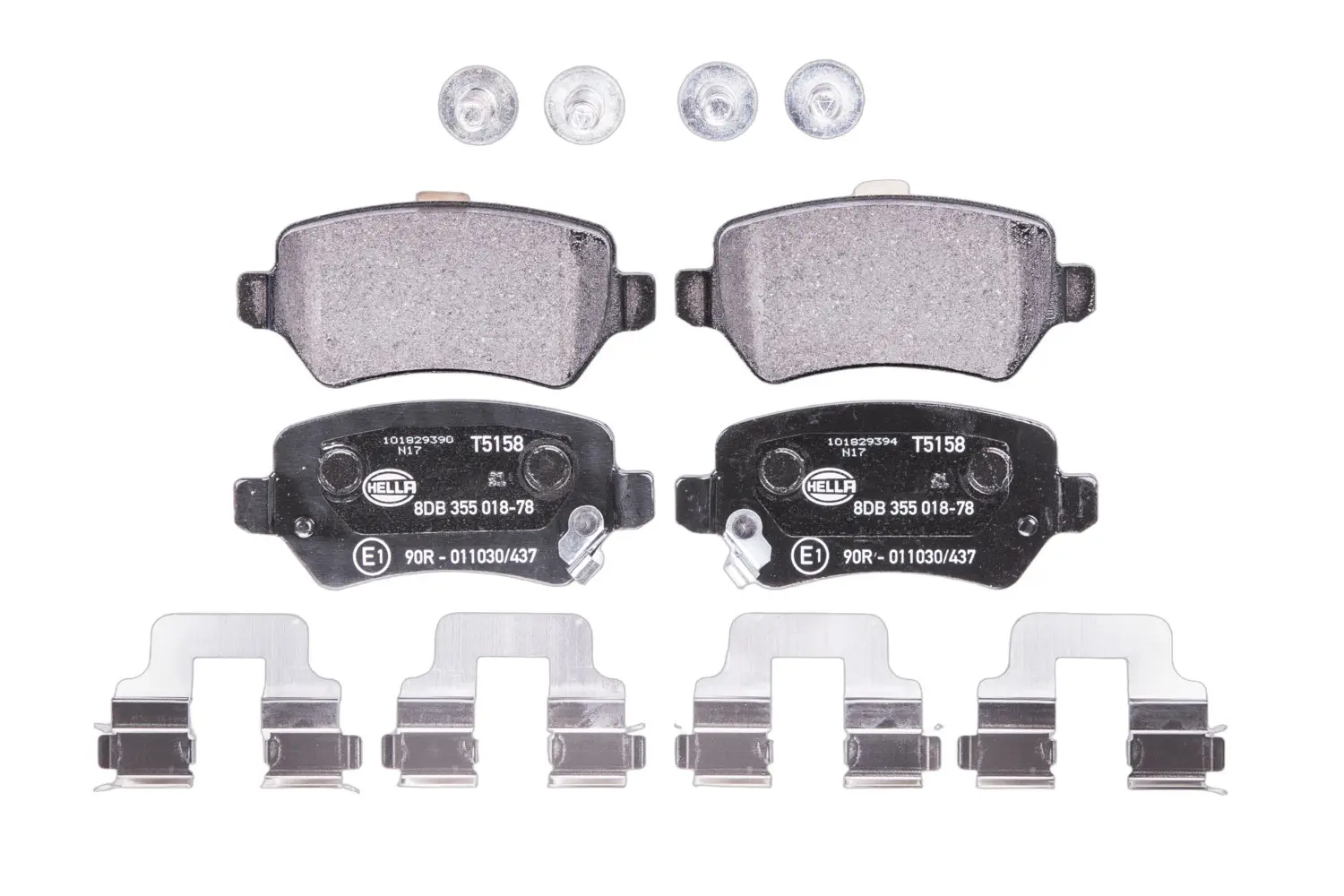 Bremsbelagsatz, Scheibenbremse Hinterachse HELLA 8DB 355 018-781