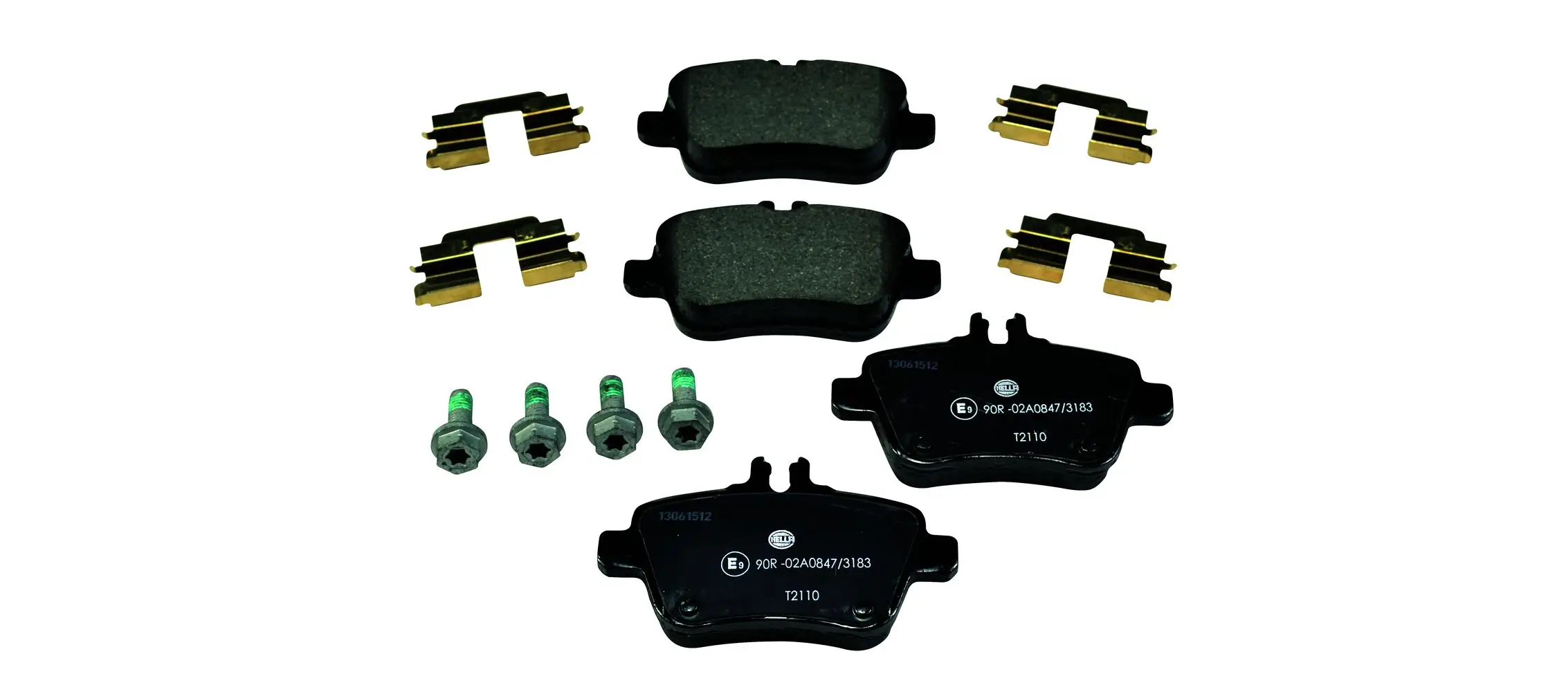 Bremsbelagsatz, Scheibenbremse Hinterachse HELLA 8DB 355 019-641