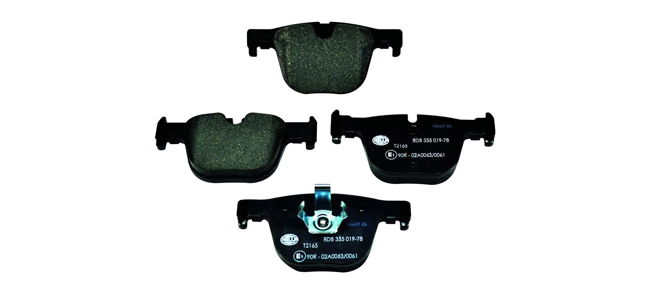 Bremsbelagsatz, Scheibenbremse Hinterachse HELLA 8DB 355 019-781