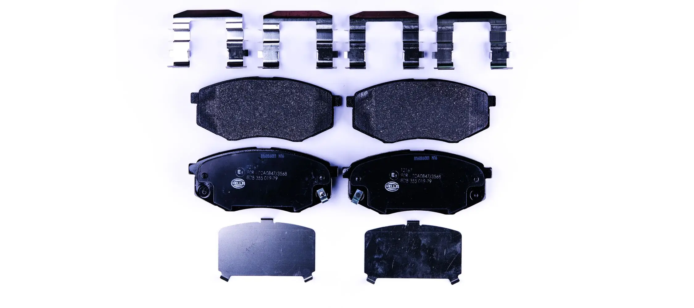 Bremsbelagsatz, Scheibenbremse HELLA 8DB 355 019-791
