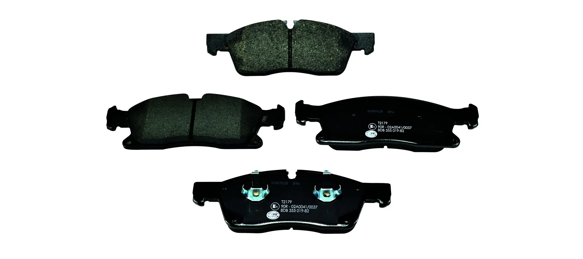 Bremsbelagsatz, Scheibenbremse Vorderachse HELLA 8DB 355 019-821