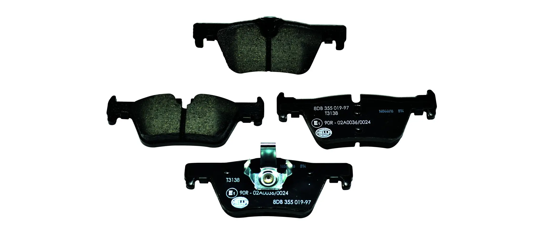 Bremsbelagsatz, Scheibenbremse Hinterachse HELLA 8DB 355 019-971