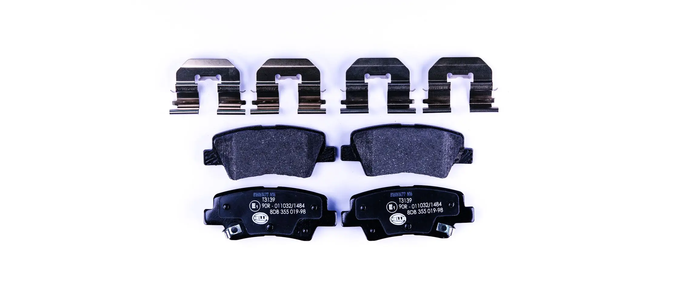 Bremsbelagsatz, Scheibenbremse Hinterachse HELLA 8DB 355 019-981