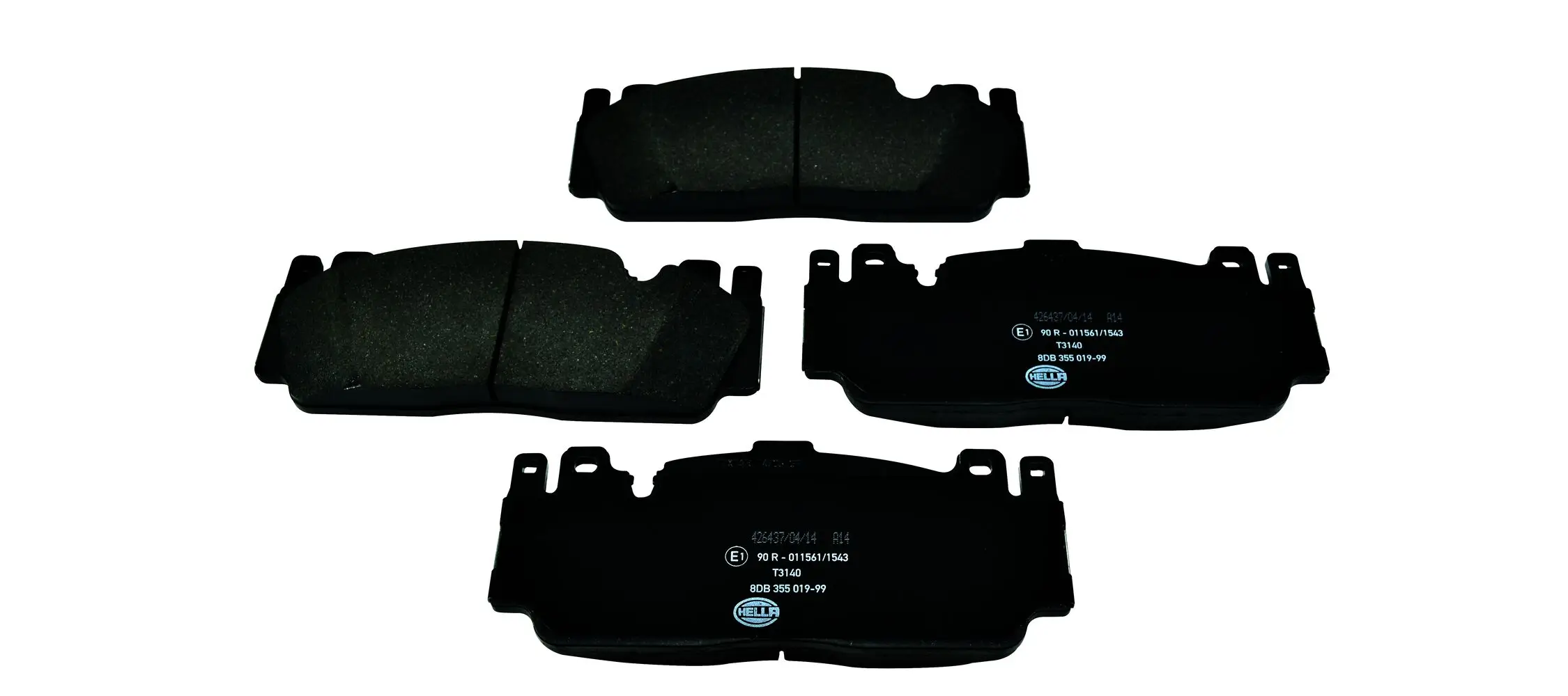 Bremsbelagsatz, Scheibenbremse Vorderachse HELLA 8DB 355 019-991