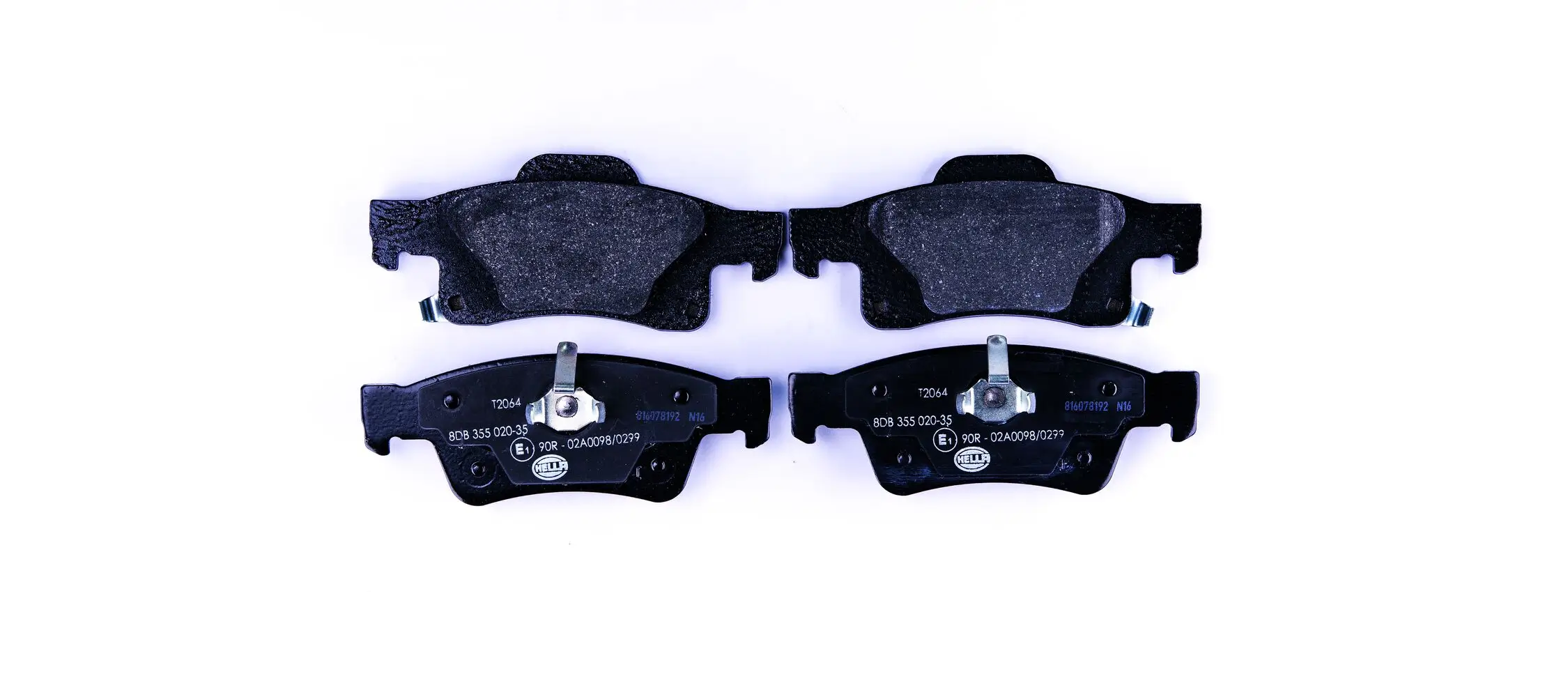 Bremsbelagsatz, Scheibenbremse Hinterachse HELLA 8DB 355 020-351