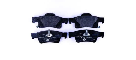 Bremsbelagsatz, Scheibenbremse Hinterachse HELLA 8DB 355 020-351 Bild Bremsbelagsatz, Scheibenbremse Hinterachse HELLA 8DB 355 020-351