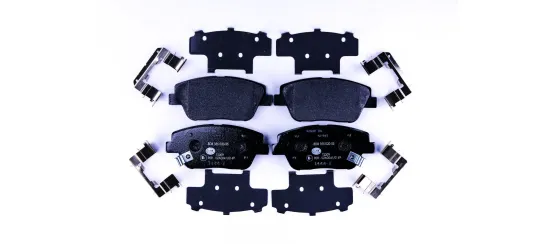 Bremsbelagsatz, Scheibenbremse Vorderachse HELLA 8DB 355 020-551 Bild Bremsbelagsatz, Scheibenbremse Vorderachse HELLA 8DB 355 020-551