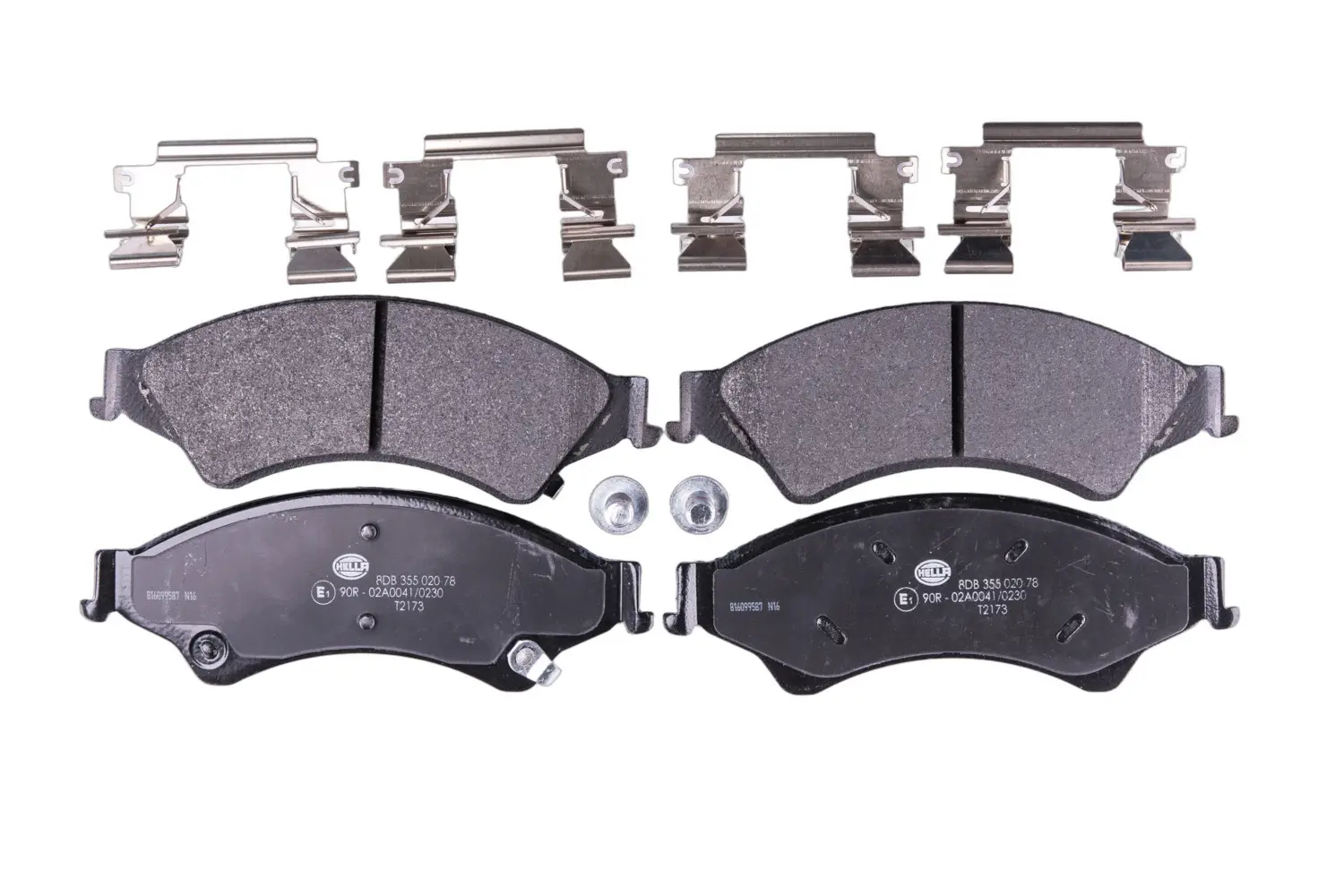 Bremsbelagsatz, Scheibenbremse Vorderachse HELLA 8DB 355 020-781