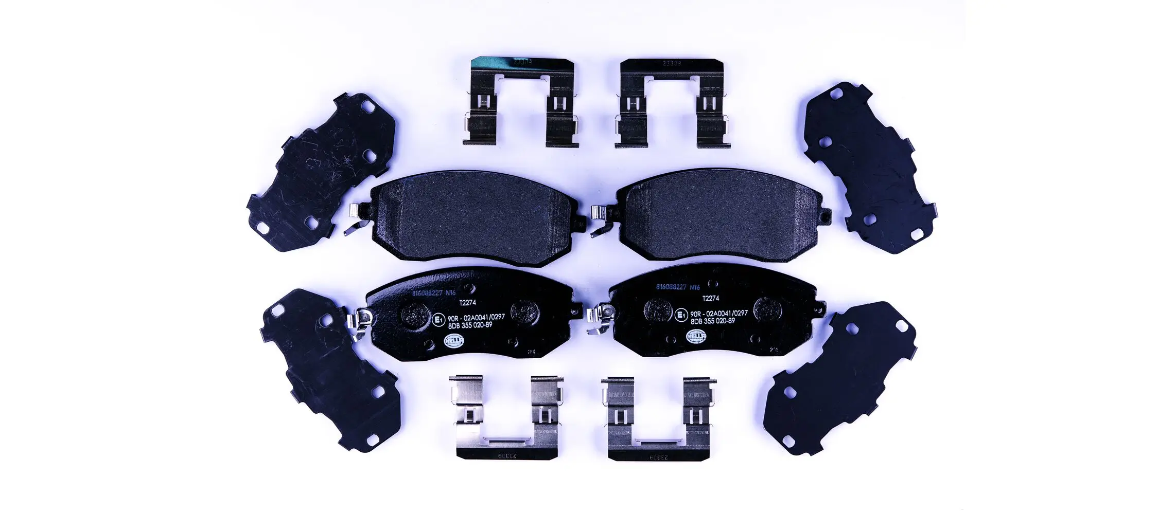 Bremsbelagsatz, Scheibenbremse Vorderachse HELLA 8DB 355 020-891