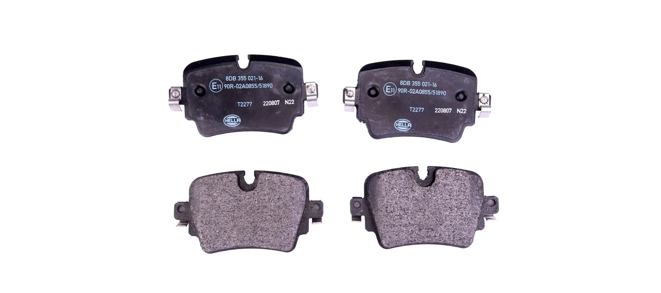 Bremsbelagsatz, Scheibenbremse HELLA 8DB 355 021-161